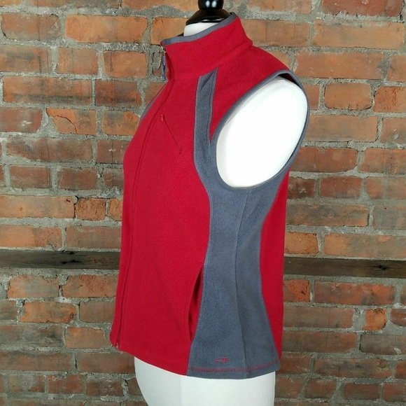 Champion Women’s Fleece Sleeveless Jacket Vest Red - Picture 2 of 7